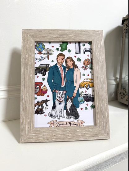 "Favourite Things" Couple Illustration