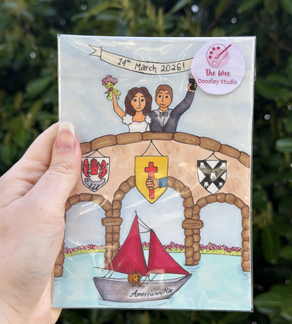 Personalised Wedding Day Illustration
