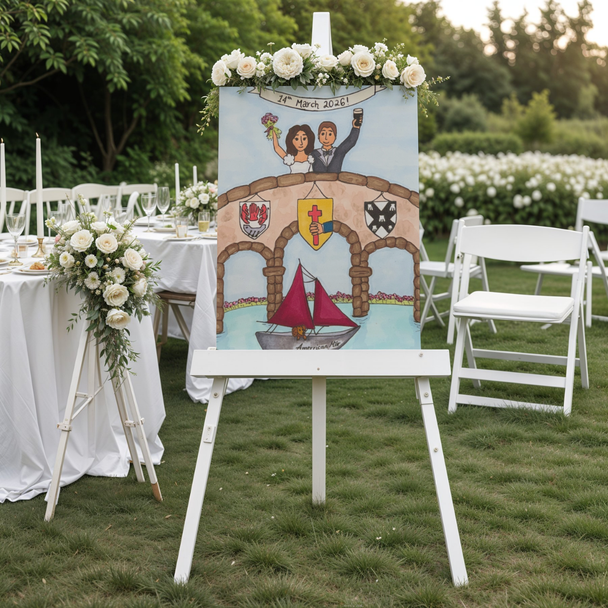 Personalised Wedding Day Illustration