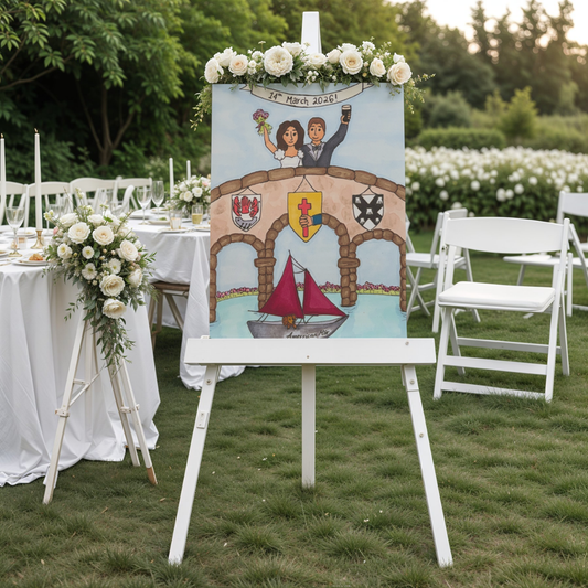 Personalised Wedding Day Illustration